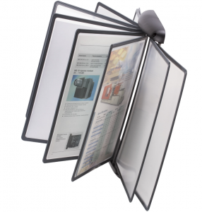 Демосистема настенная на 10 панелей, с 10 серыми панелями А4, BRAUBERG