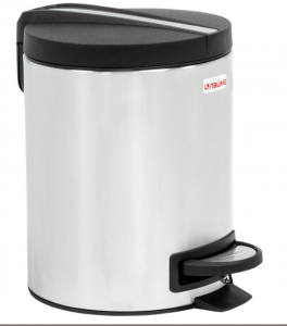 Ведро-контейнер для мусора (урна) с педалью LAIMA "Modern", 5 л, матовое, нержавеющая сталь
