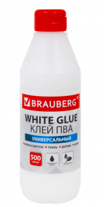 Клей ПВА универсальный 0,5 кг (бумага, картон, дерево)