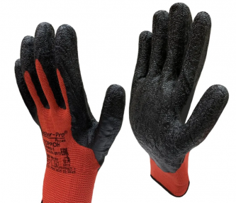 Перчатки х/б с рельефным латексным покрытием