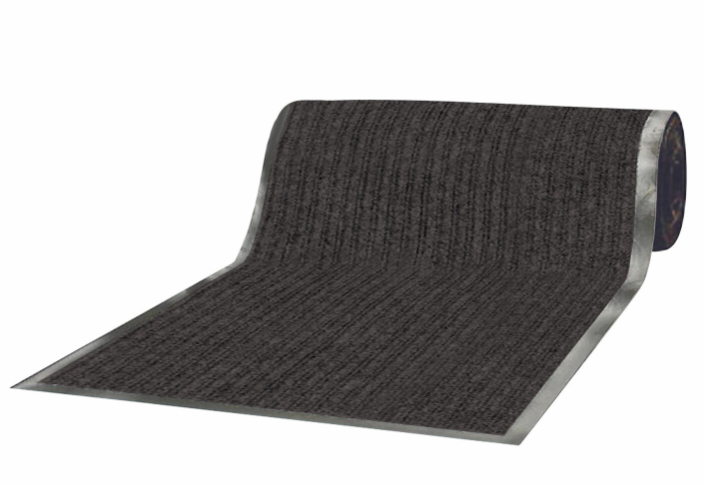 Коврик дорожка ворсовый влаго-грязезащита LAIMA 0,9х15 м толщина 7мм черный В РУЛОНЕ