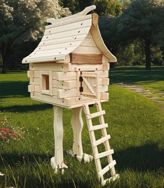 Фигурка садовая Избушка на курьих ножках