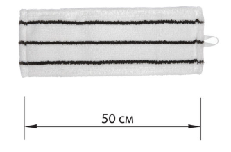 Насадка МОП ЛАЙМА плоская для швабры/держателя 50 см, уши/карманы (ТИП У/К), микрофибра/скраб
