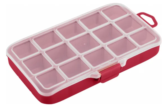 Органайзер для мелочей 20,5x13x3,3 см красный