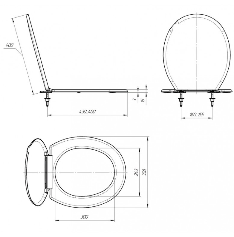 Сиденье для унитаза пластик