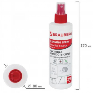 Жидкость-спрей чистящая для маркерных досок BRAUBERG 250 мл