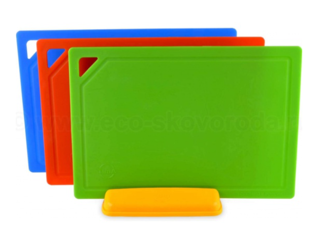 Набор разделочных досок  310х210мм, полиуретан, 4 предмета