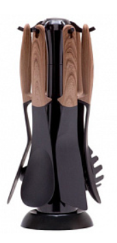 Набор кухон.принадлежн.7пр нейлон с ручкой из нейлона под дерево