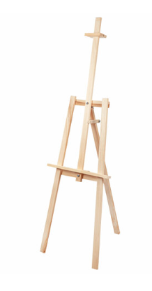 Мольберт напольный из сосны Лира с полкой, 170х55х70 см, высота холста до 120 см