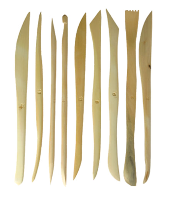 Стеки для лепки "Сонет", набор 9 шт., дерево, длина 15 см