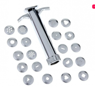 Экструдер металлический для пластики, полимерной глины, прессовой, 19 насадок