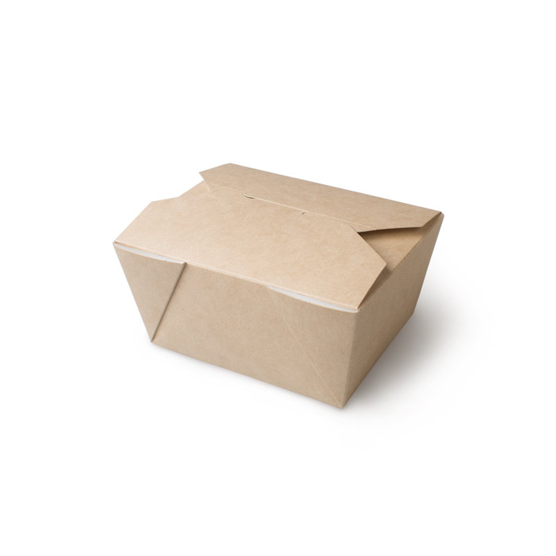 Ланч-бокс картонный с замком 900мл крафт 150*115*52 мм 1/300