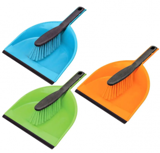 Щетка-сметка и совок с резинкой Азур