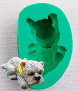 Силиконовый молд Собачка для полимерной глины 10,3 см х 10,5 см х 1,5 см