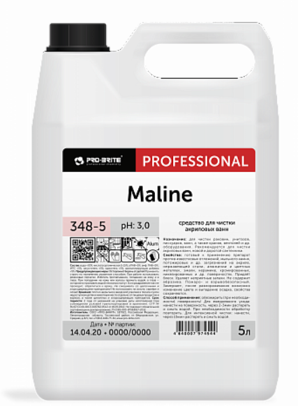 Средство для чистки акриловых ванн MALINE 5л pro-brite