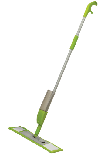 Швабра ЛЮБАША с флаундером 40см с распылителем  черенок рукоятка 122см, моп микрофибра