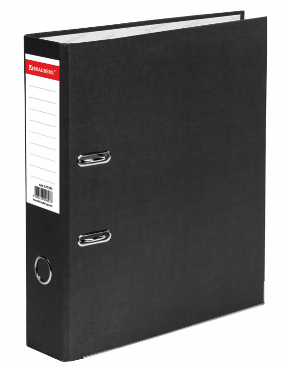 Папка-регистратор "ECO" 75 мм черная