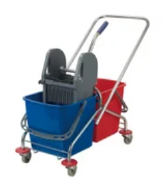 Тележка уборочная, 2 съемных ведра 25л, механический отжим