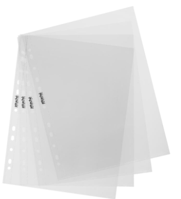 Файл-вкладыш Attache Selection Кристал А4+ 60 мкм прозрачный гладкий 10 штук в упаковке