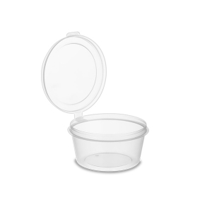 Соусник одноразовый прозрачный 50мл с крышкой ВЗЛП 1/80/1200