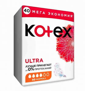 Прокладки женские Kotex Ultra Нормал гигиенические, 40 шт