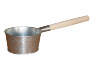 Ковш оцинкованный 1,5л с деревянной ручкой