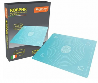 Коврик для раскатки теста и выпечки силиконовый с разметкой 47,5*37,5см