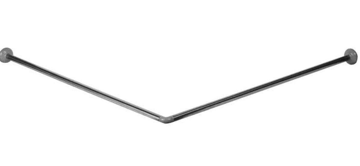 Штанга для душевой занавески Аквалиния угловая хром, 0.8 м 09.хр0.8-0.8