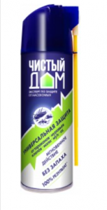 Аэрозоль Чистый Дом 150мл. трубочка от летающ. и ползающ. б/запаха