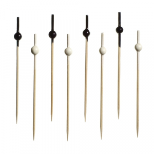 Пика деревянная Жемчужина белая/черная 1/100