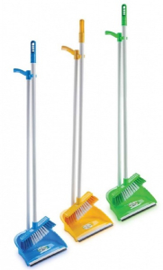 Совок с щеткой для пола короткий ворс