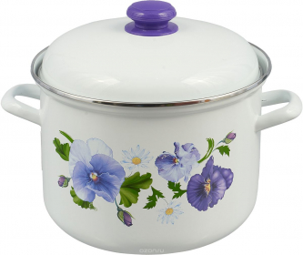 Кастрюля эмалированная 3л с рисунком в ассортиенте