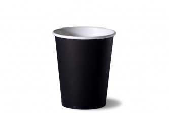 Стакан бумажный однослойный черный 250мл d80 1/50