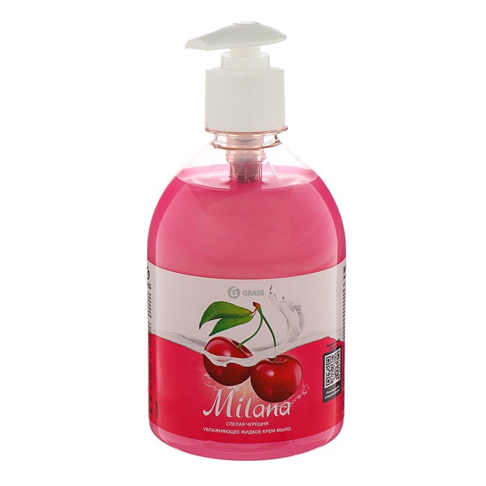 Мыло жидкое-крем 500мл Милана Спелая вишня 1/15