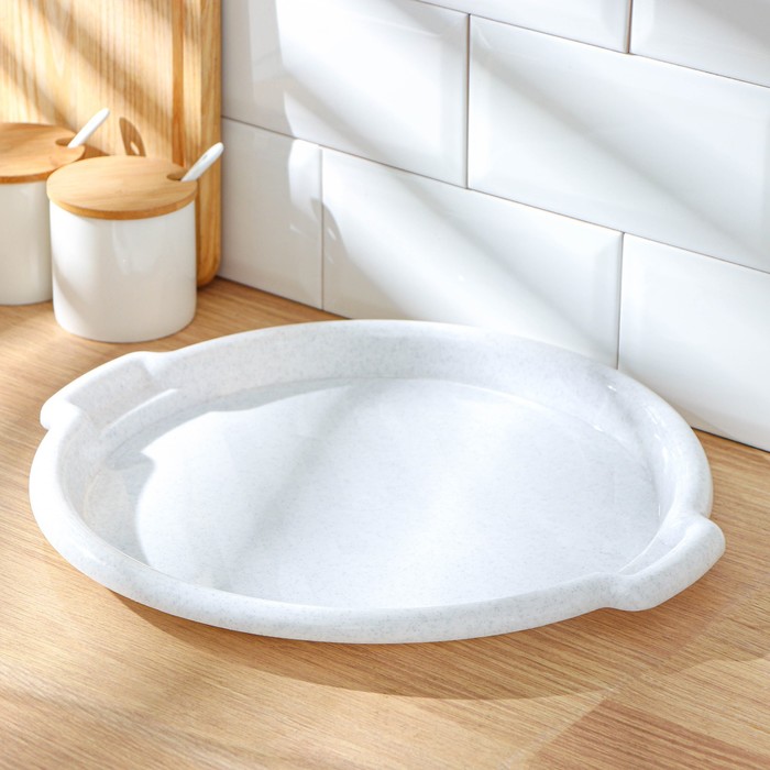 Поднос пластиковый d=34,5см h=2,5см круглый