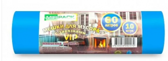 Мешки д/мусора 60л 10шт с завязками
