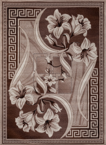 Ковер 3х4 BEIGE - Прямоугольник - коллекция GAVANA (цветы)