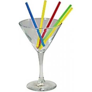 Трубочки прямые для мартини цветная 125*5мм /400шт