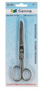 Ножницы Gamma G-107 хозяйственные в блистере 180 мм