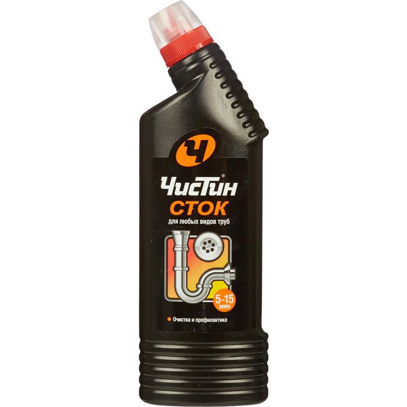 Средство для прочистки канализационных труб Чистин Сток гель 750 г Антизасор