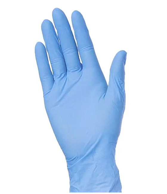 Перчатки нитриловые неопудренные голубые L 1/50пар