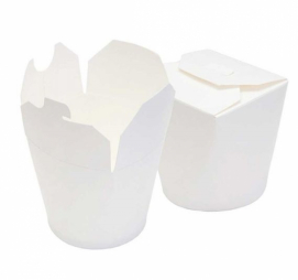 Коробка картонная под лапшу 750 мл белая 1/50