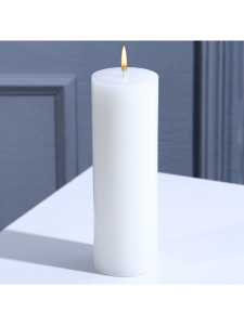 Свеча интерьерная белая 15*5 см
