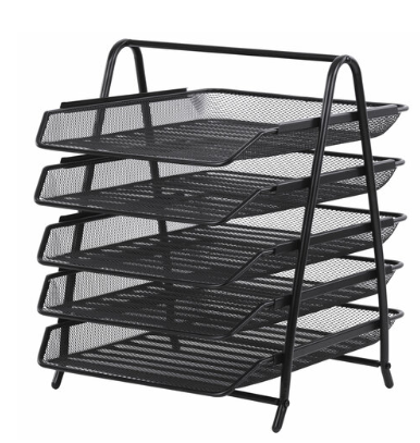 Лоток горизонтальный для бумаг BRAUBERG ", 5 секций, 370х355х295 мм, металл