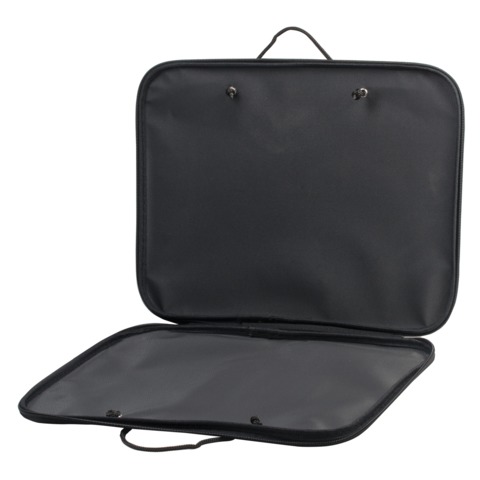 Папка на молнии с ручками А4 черная 350х270 мм