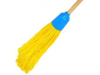 Метла полипропиленовая круглая с черенком ( 3 кольца )