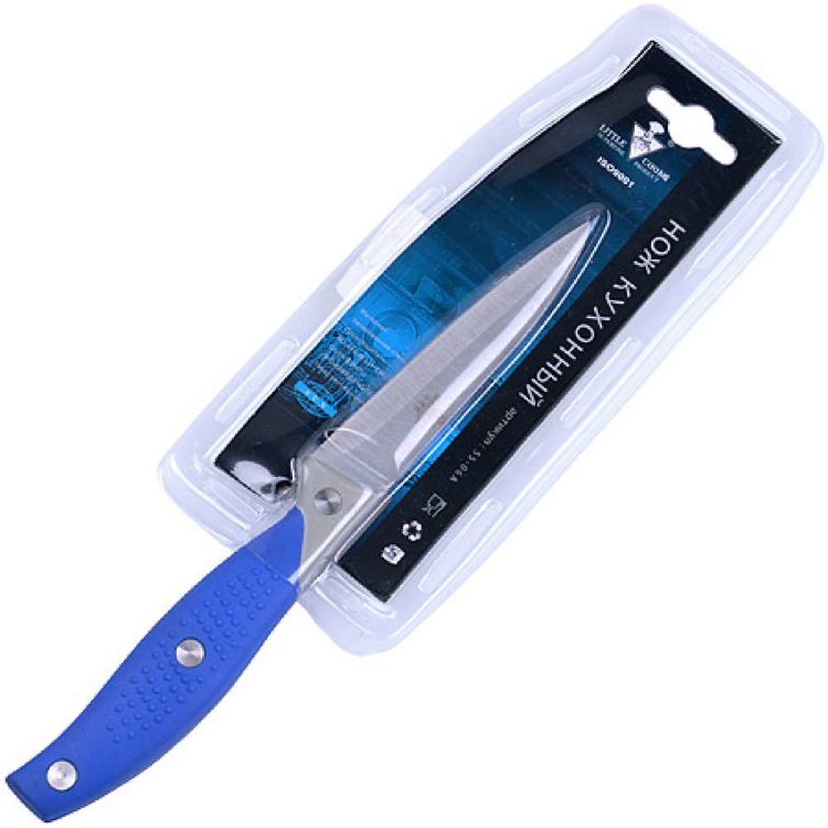 Нож кухонный 13 см прорезининая ручка