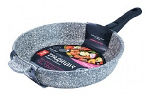 Сковорода а/пр литая 28см съемная ручка Мрамор ТМ Традиция