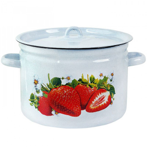 Кастрюля эмалированная 12л с рисунком в ассортименте