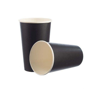Стакан бумажный однослойный черный 450мл d90 50/1000